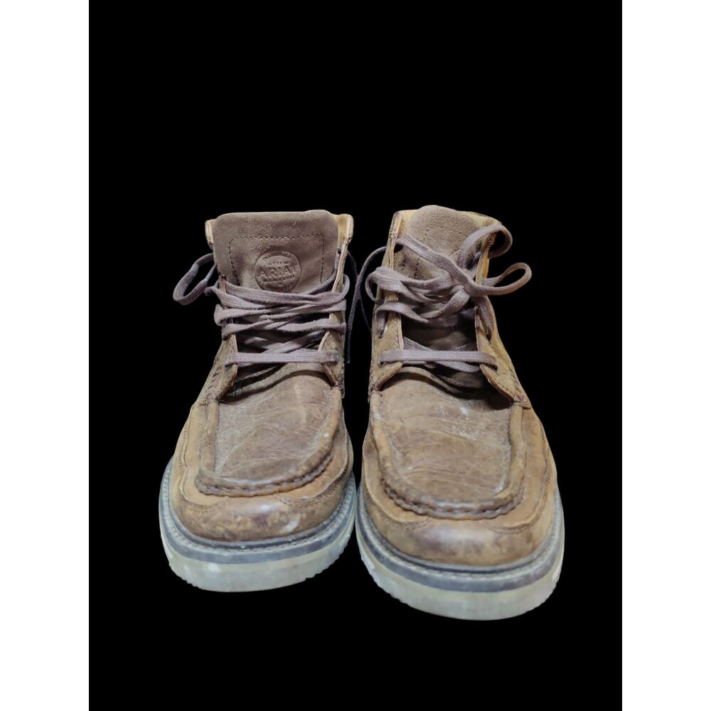 Ariat 4LR size 9D brown leather suede lookout boots with Advanced Cushioning